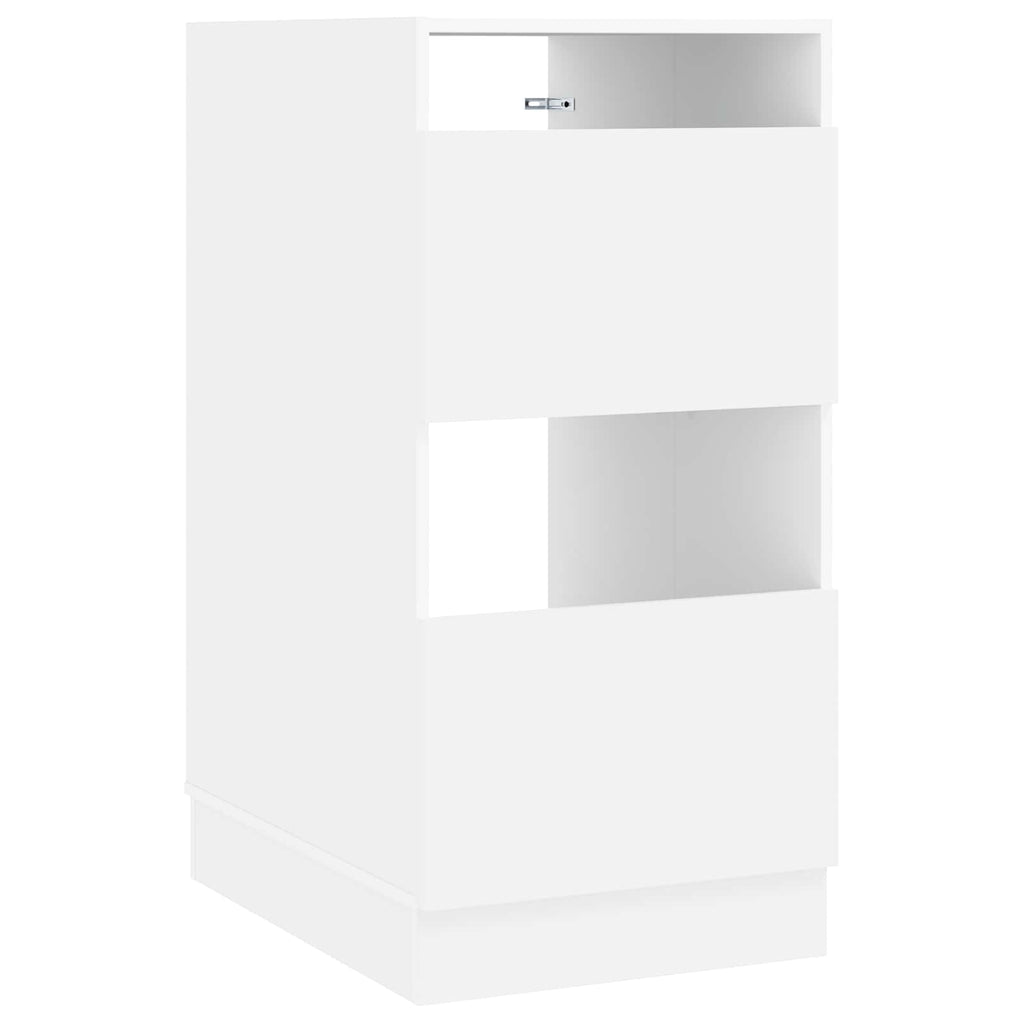 Wäscheschrank Set mit Speicher 2 pcs Weiß Holzwerkstoff