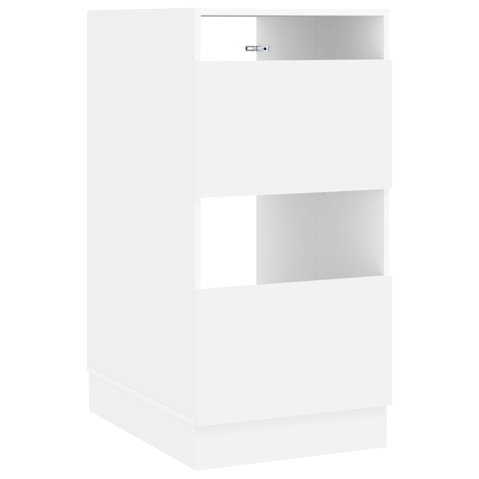 Wäscheschrank Set mit Speicher 2 pcs Weiß Holzwerkstoff