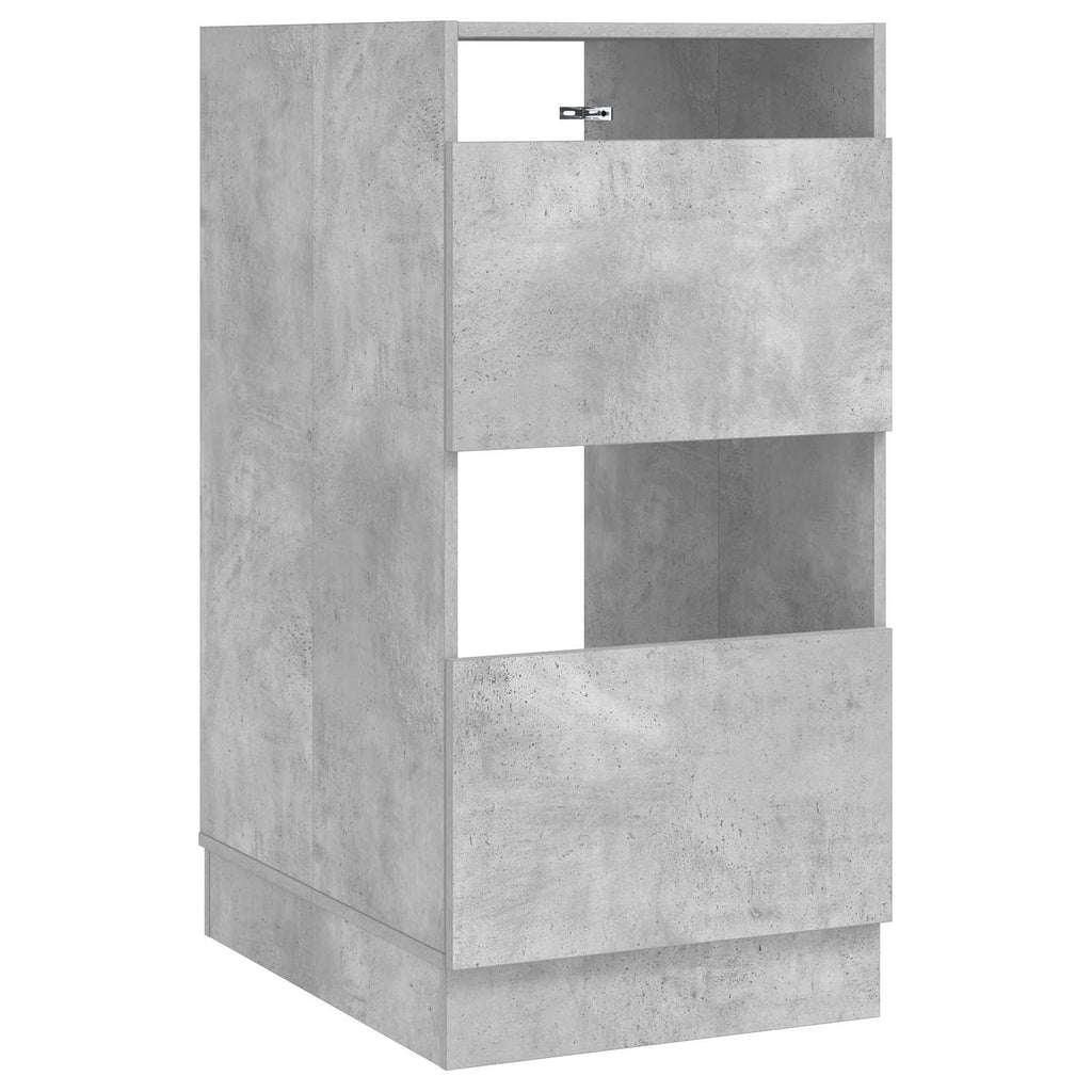 Wäscheschrank-Set mit Speicher 2 Stk. Beton Holzwerkstoff