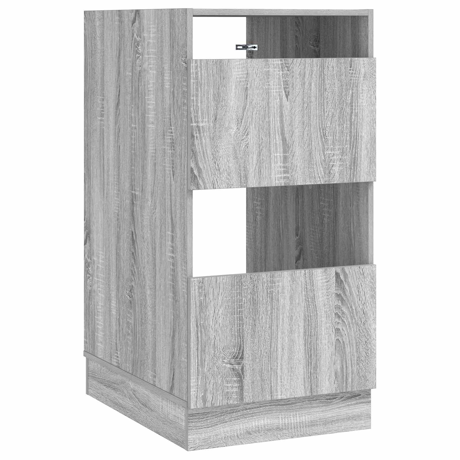 Wäscheschrank-Set 2 Stk. Graues Sonoma Holzwerkstoff