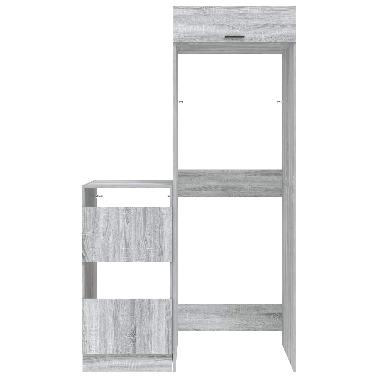 Wäscheschrank-Set 2 Stk. Graues Sonoma Holzwerkstoff