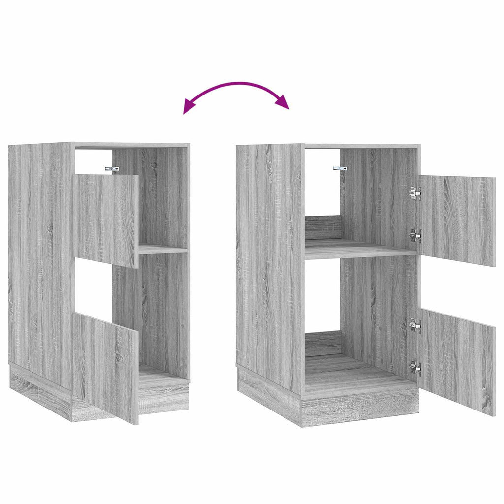 Wäscheschrank-Set 2 Stk. Graues Sonoma Holzwerkstoff