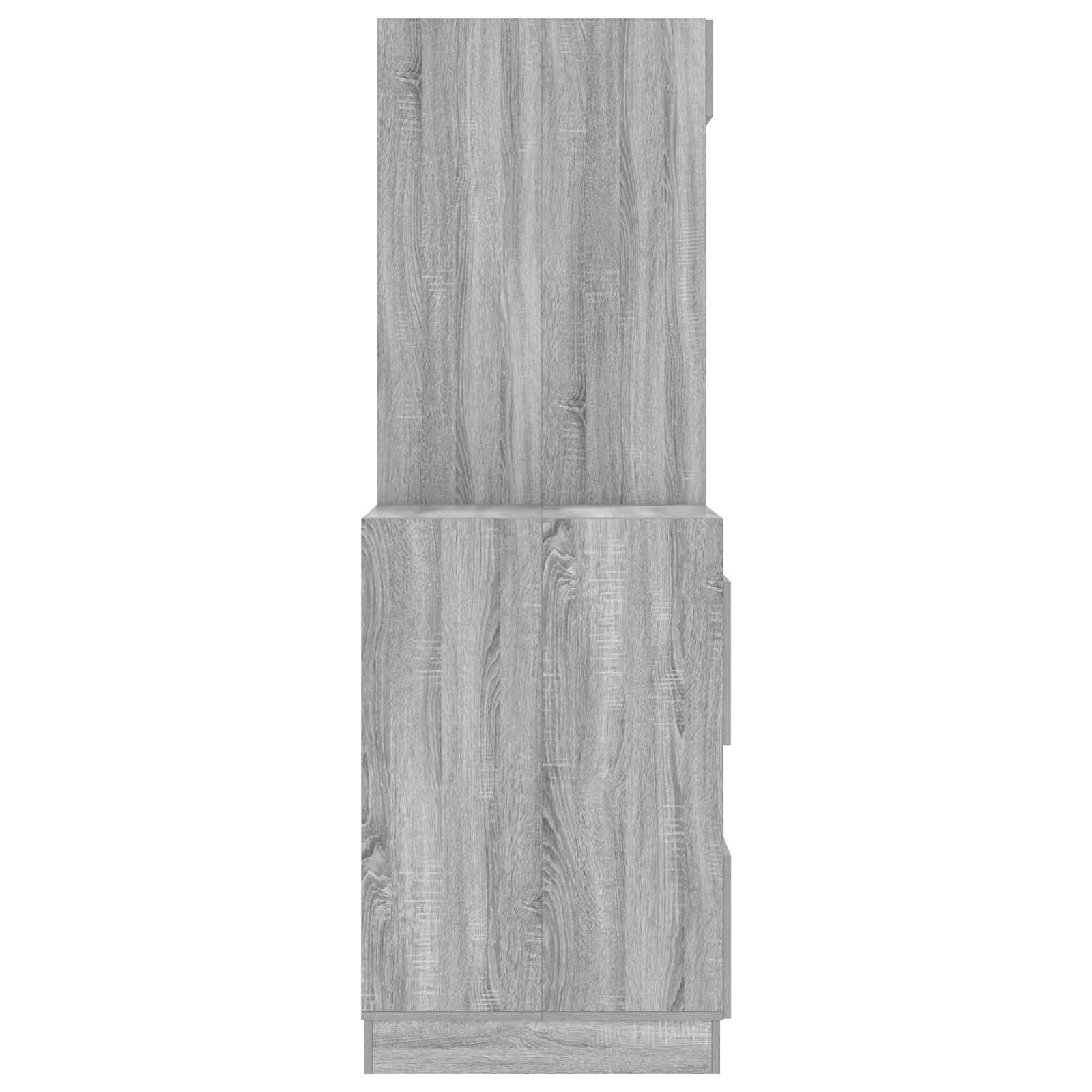 Wäscheschrank-Set 2 Stk. Graues Sonoma Holzwerkstoff