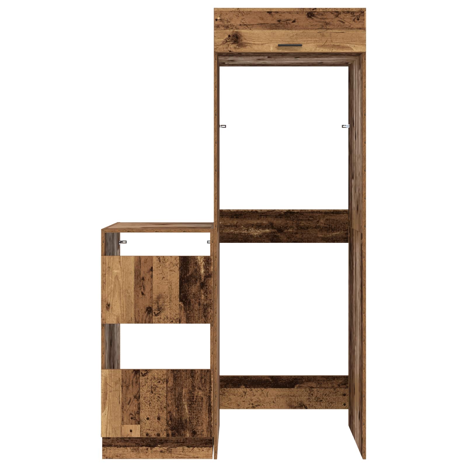 Wäscheschrank-Set mit Speicher 2 Stk. Altholz Holzwerkstoff