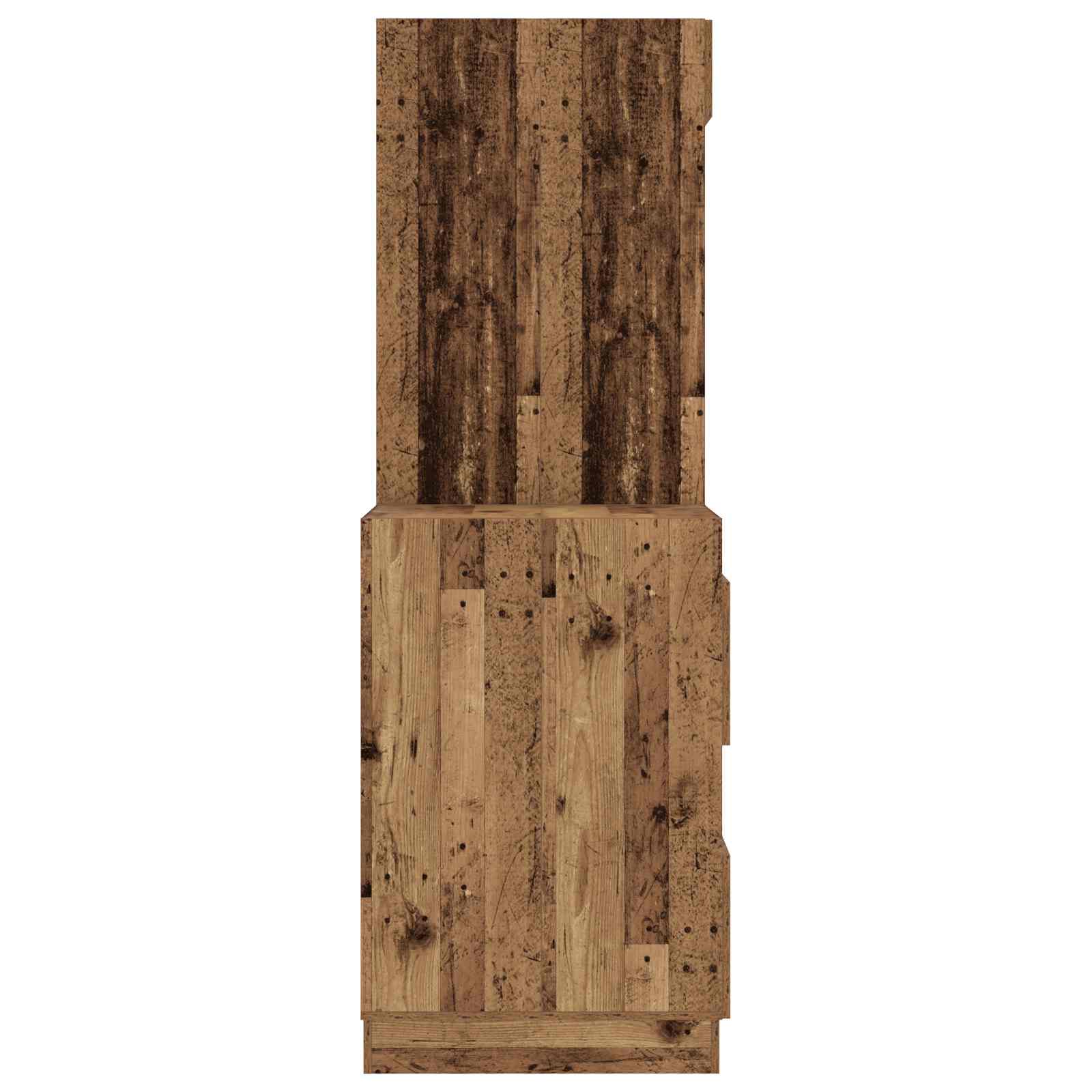 Wäscheschrank-Set mit Speicher 2 Stk. Altholz Holzwerkstoff