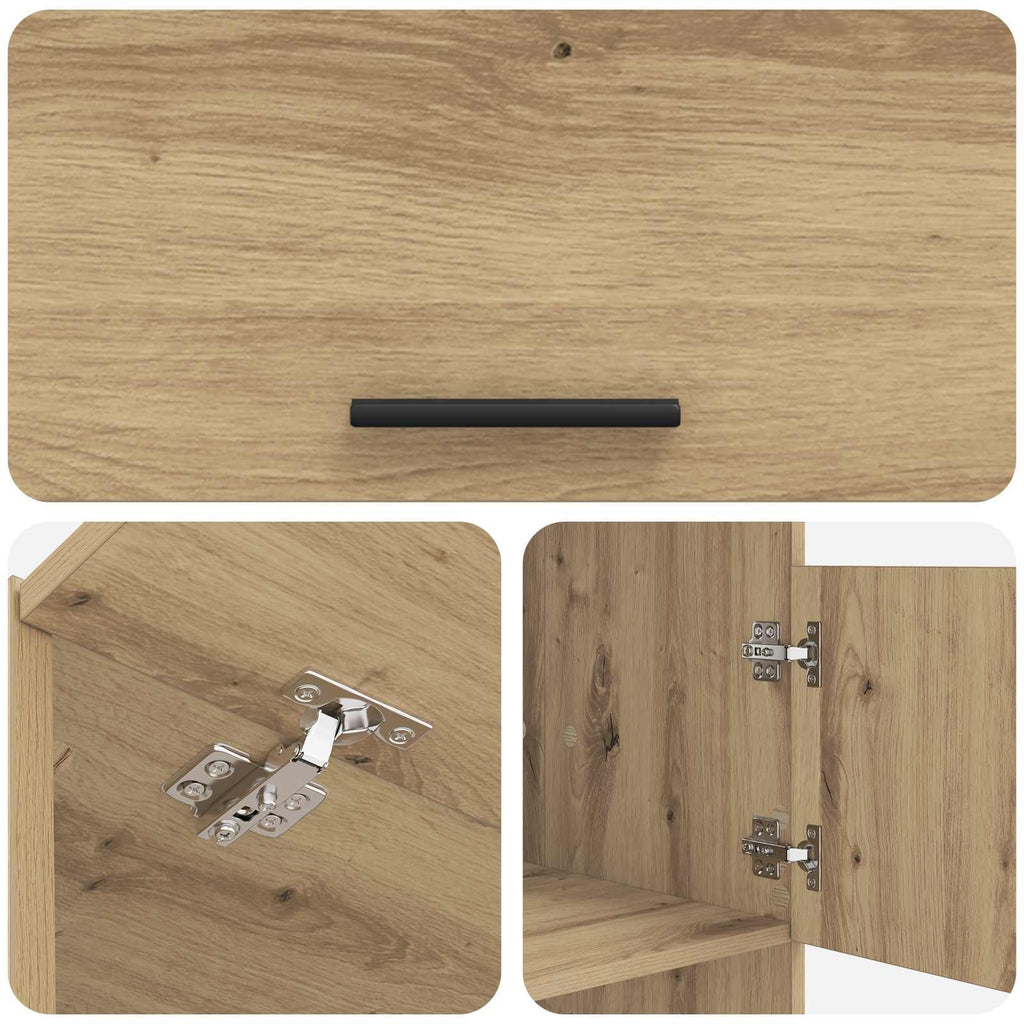 Wäscheschrank-Set 2 Stk. Artisan-Eiche Holzwerkstoff
