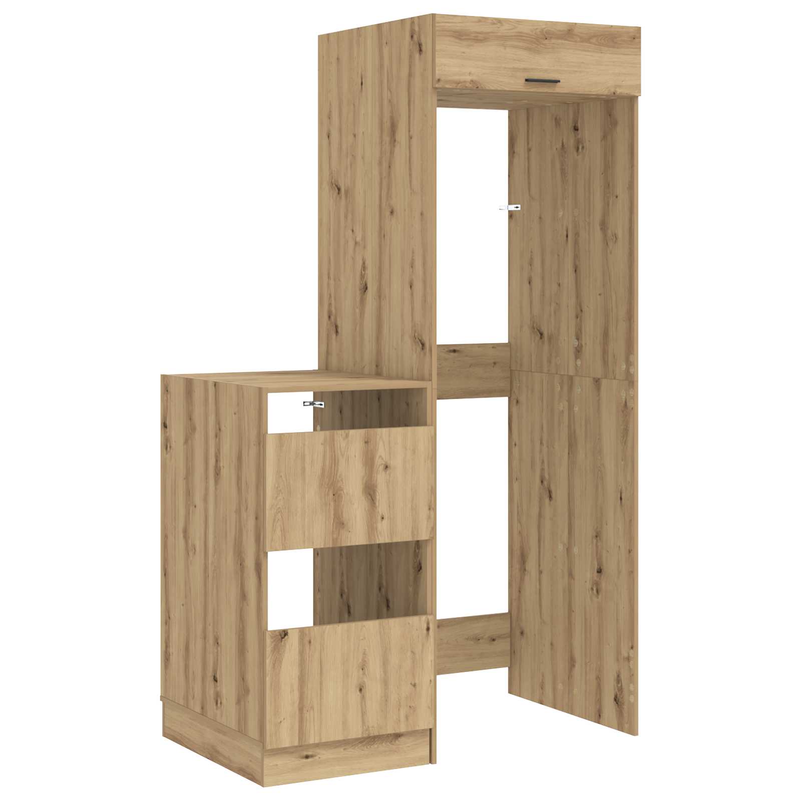 Wäscheschrank-Set 2 Stk. Artisan-Eiche Holzwerkstoff