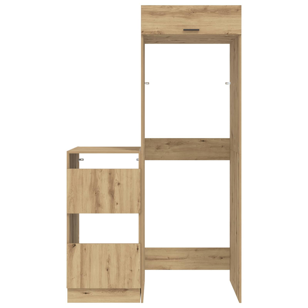 Wäscheschrank-Set 2 Stk. Artisan-Eiche Holzwerkstoff