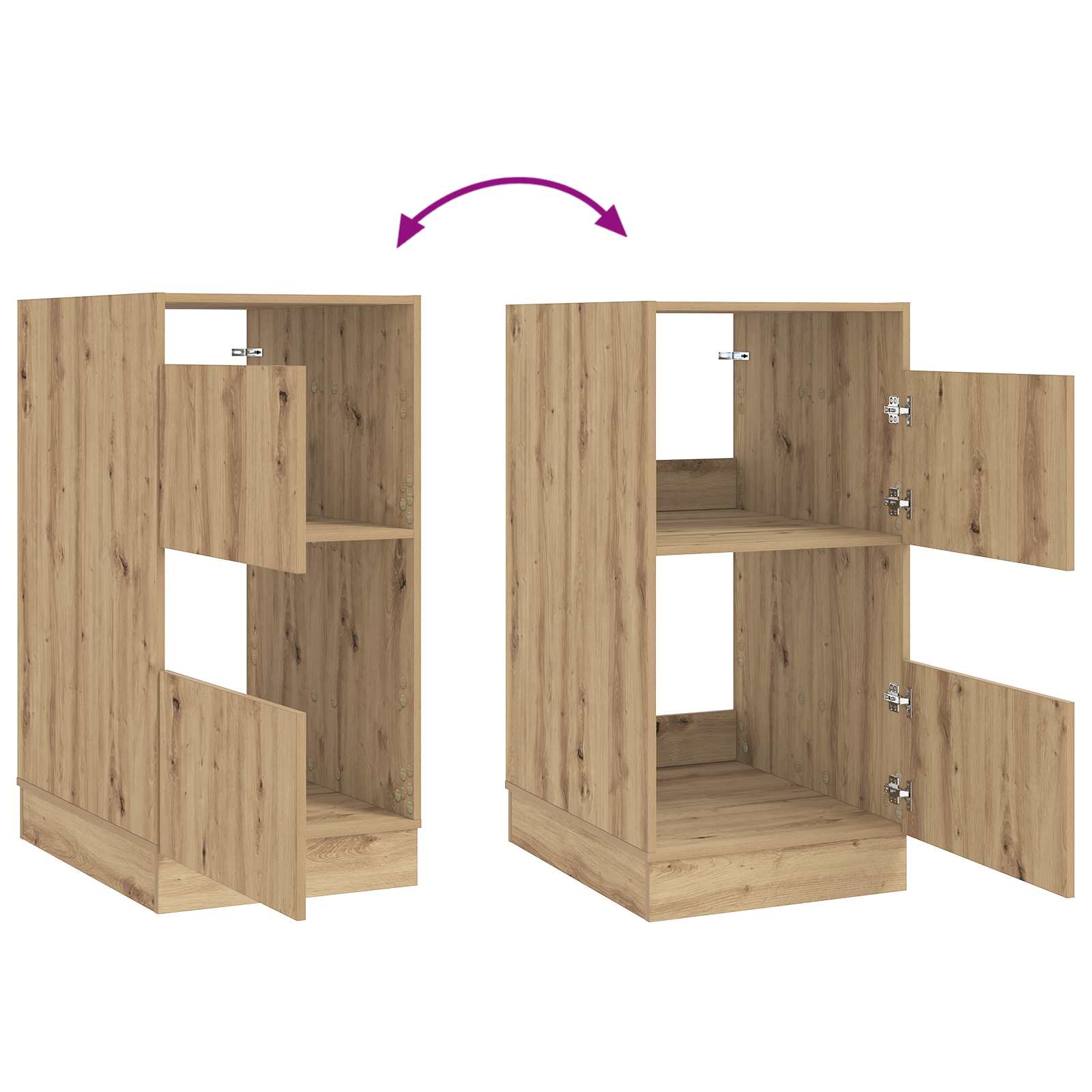 Wäscheschrank-Set 2 Stk. Artisan-Eiche Holzwerkstoff