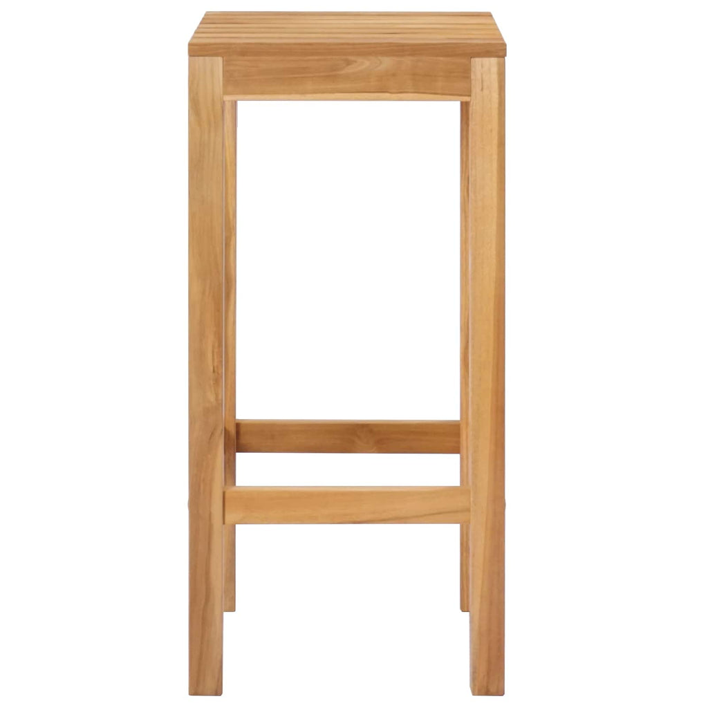 Barhocker 2 pcs Natur 35 x 35 x 75 cm Massivholz Teak