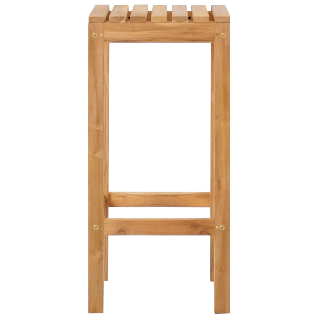 Barhocker 2 pcs Natur 35 x 35 x 75 cm Massivholz Teak