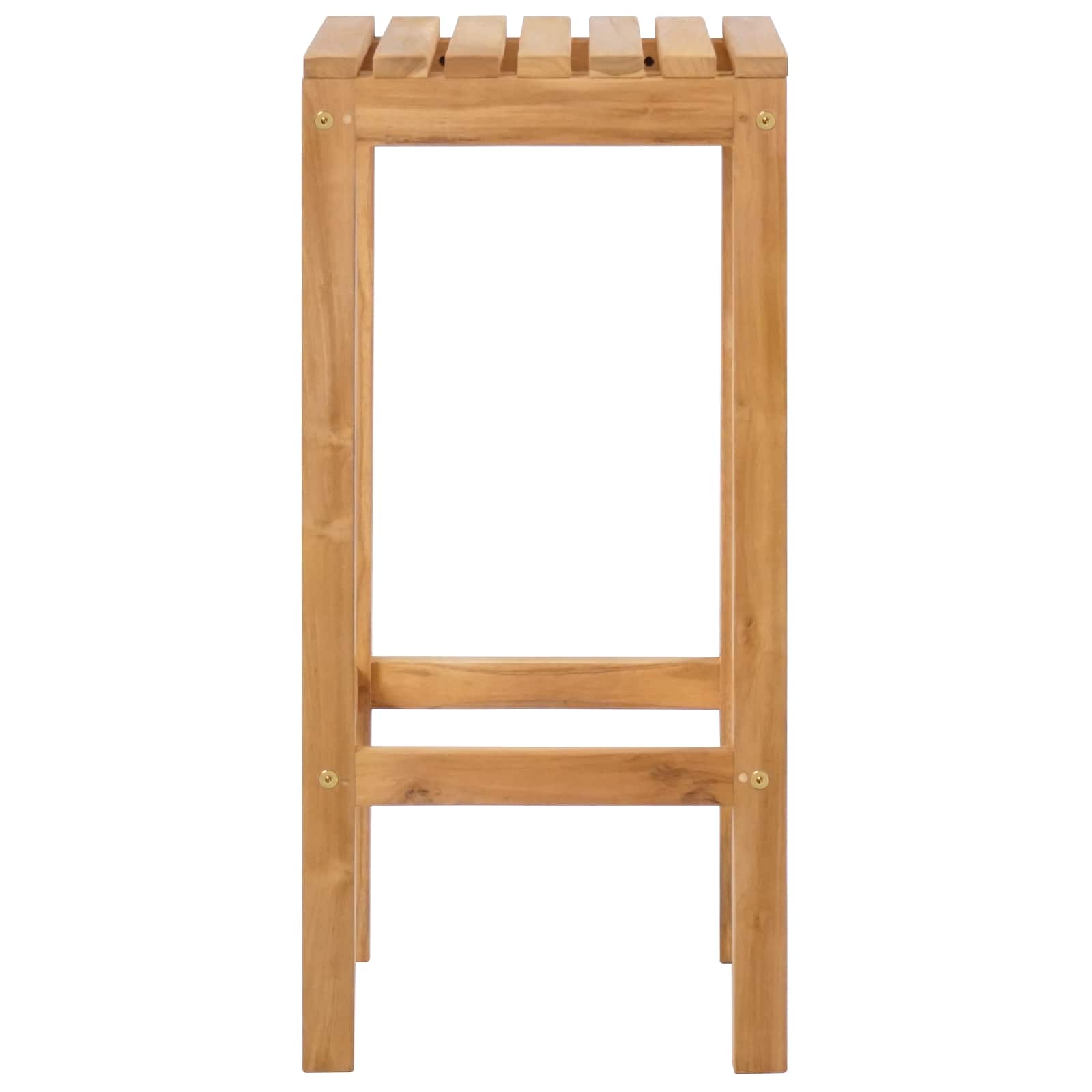Barhocker 2 pcs Natur 35 x 35 x 75 cm Massivholz Teak