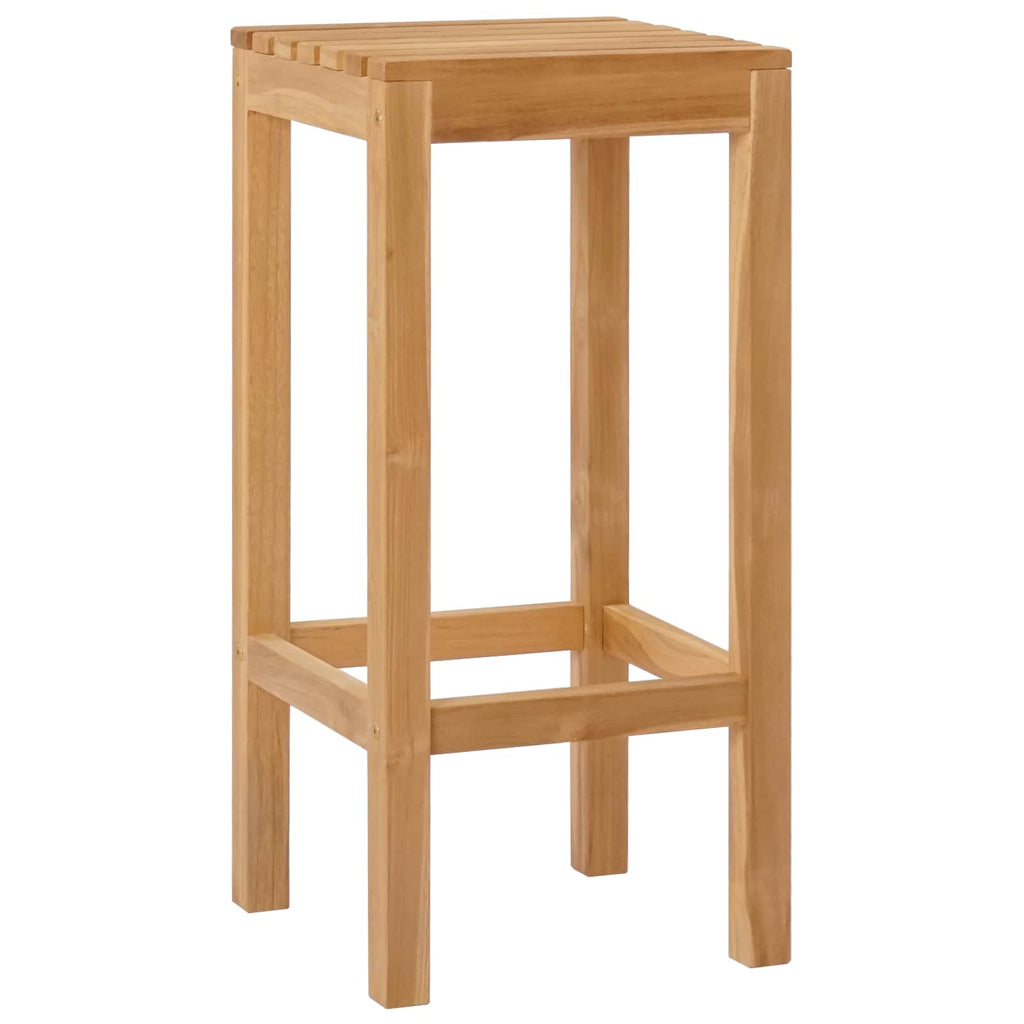 Barhocker 4 pcs Natur 35 x 35 x 75 cm Massivholz Teak