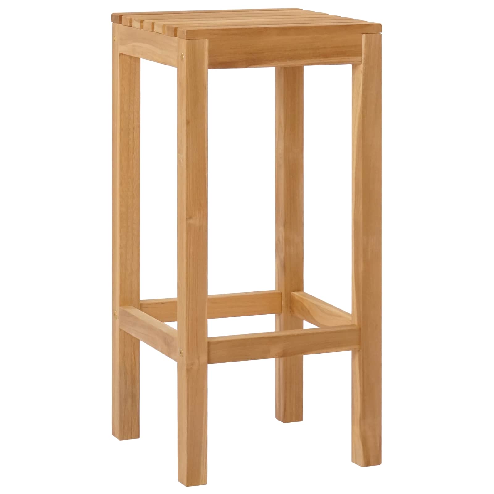 Barhocker 4 pcs Natur 35 x 35 x 75 cm Massivholz Teak