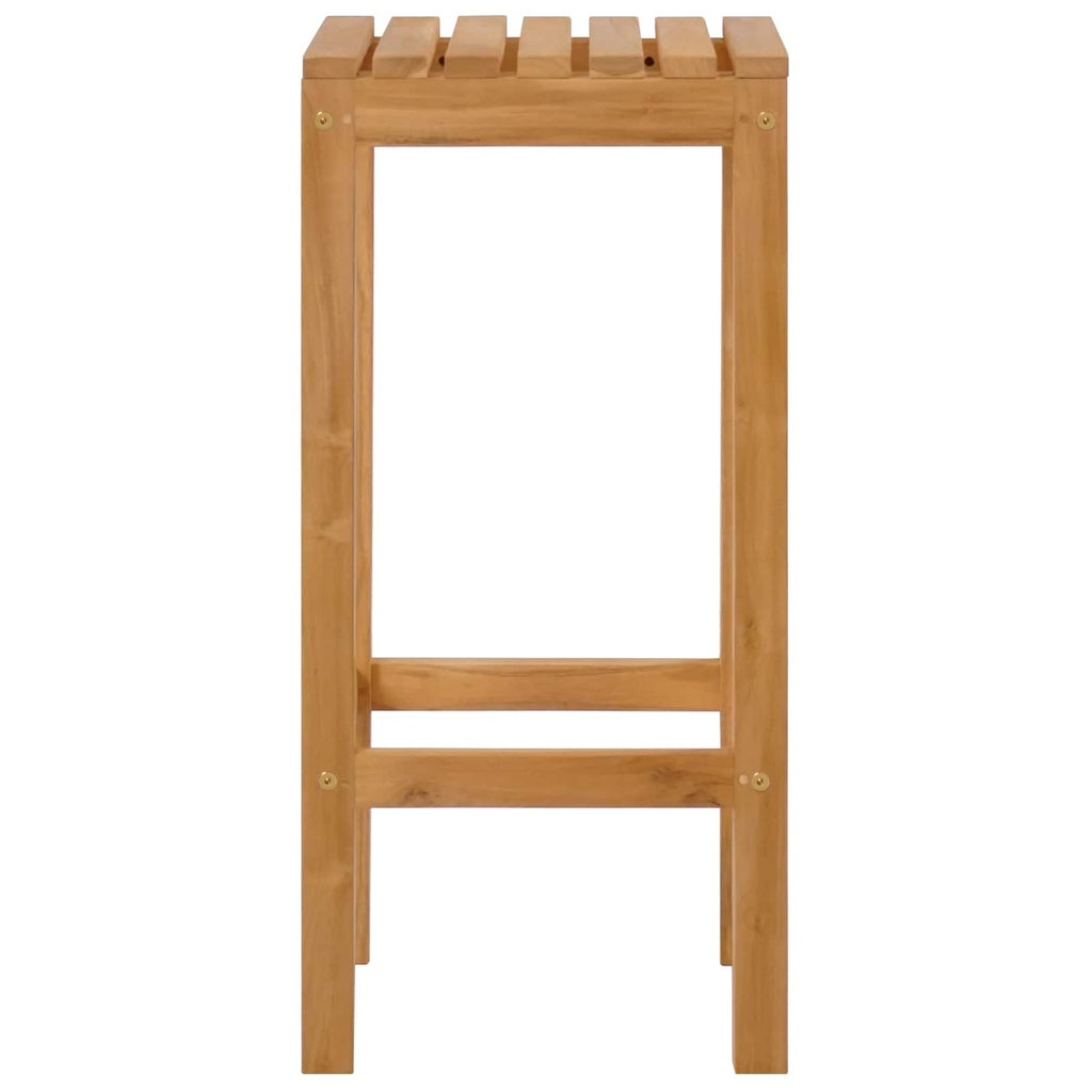 Barhocker 4 pcs Natur 35 x 35 x 75 cm Massivholz Teak