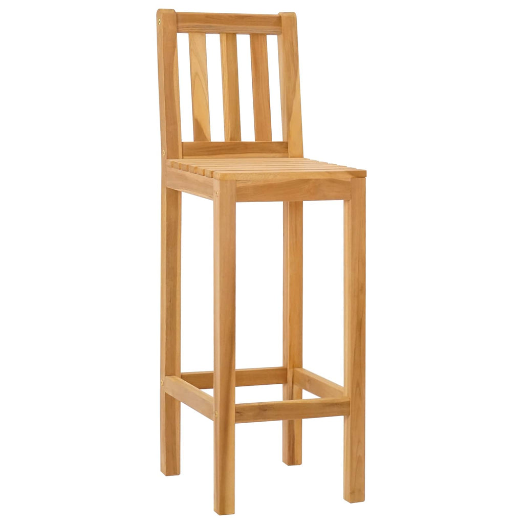 Barhocker 2 pcs Natur 35 x 45 x 110 cm Massivholz Teak