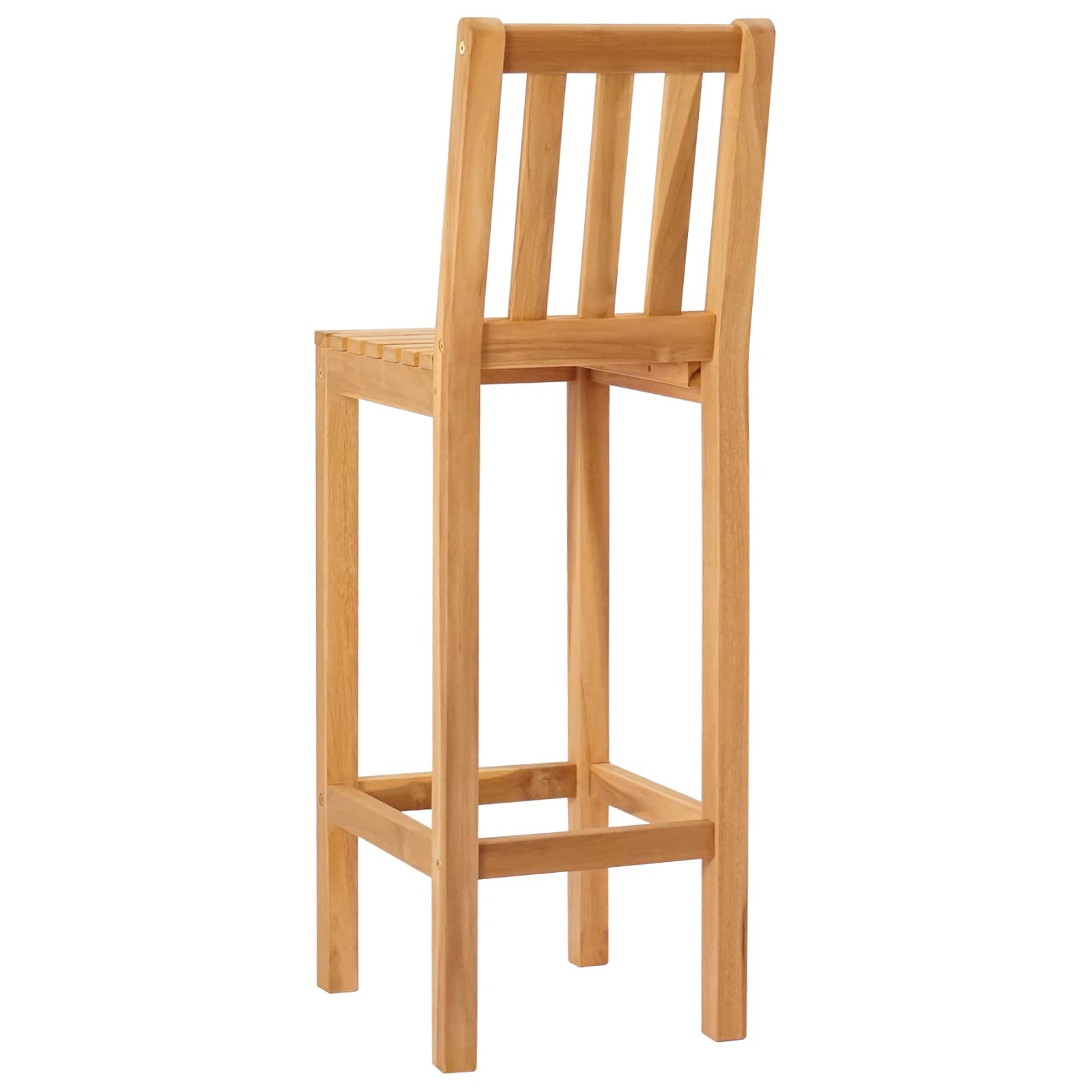 Barhocker 2 pcs Natur 35 x 45 x 110 cm Massivholz Teak