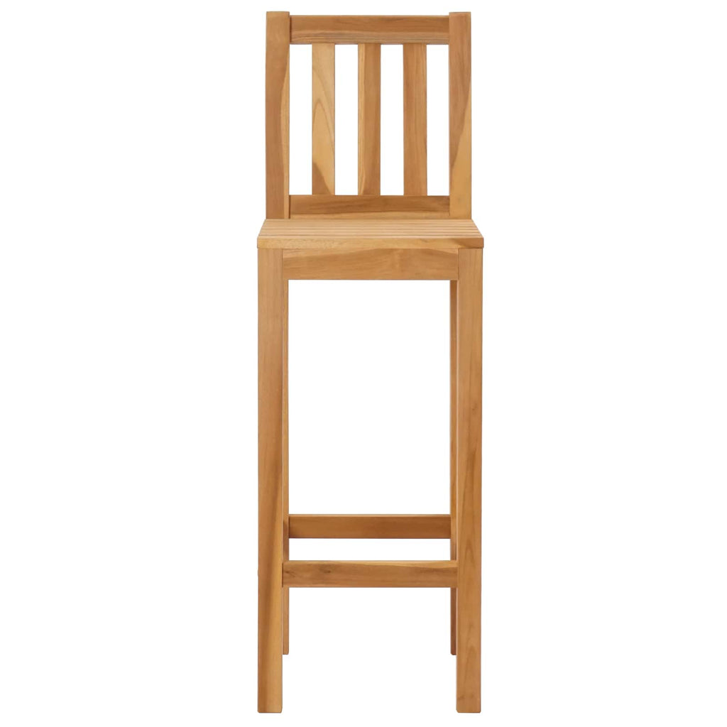 Barhocker 2 pcs Natur 35 x 45 x 110 cm Massivholz Teak