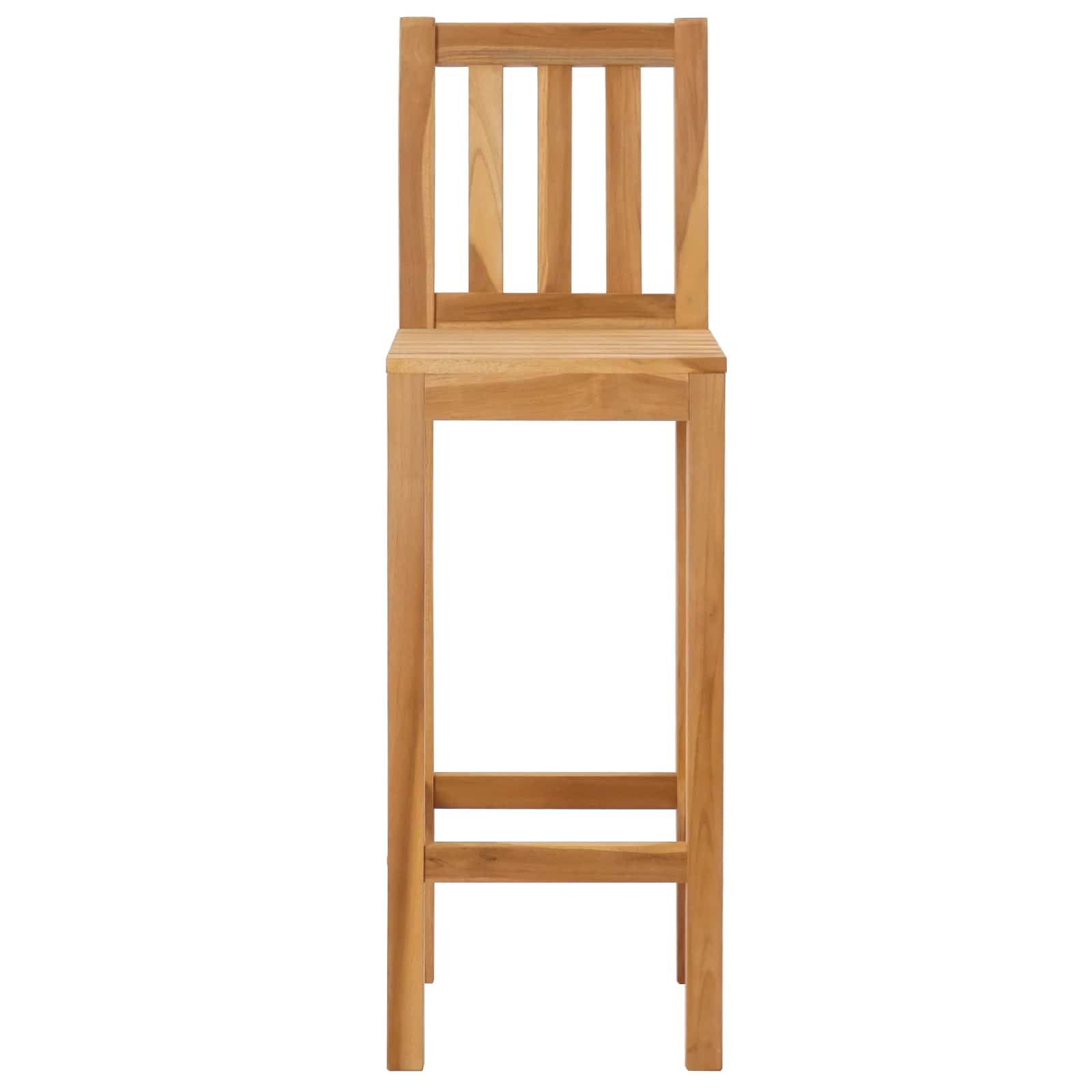 Barhocker 2 pcs Natur 35 x 45 x 110 cm Massivholz Teak