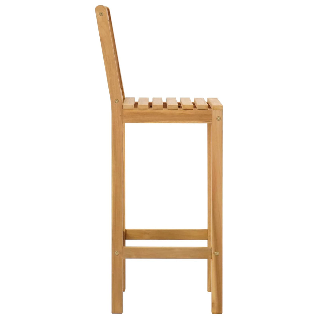 Barhocker 2 pcs Natur 35 x 45 x 110 cm Massivholz Teak