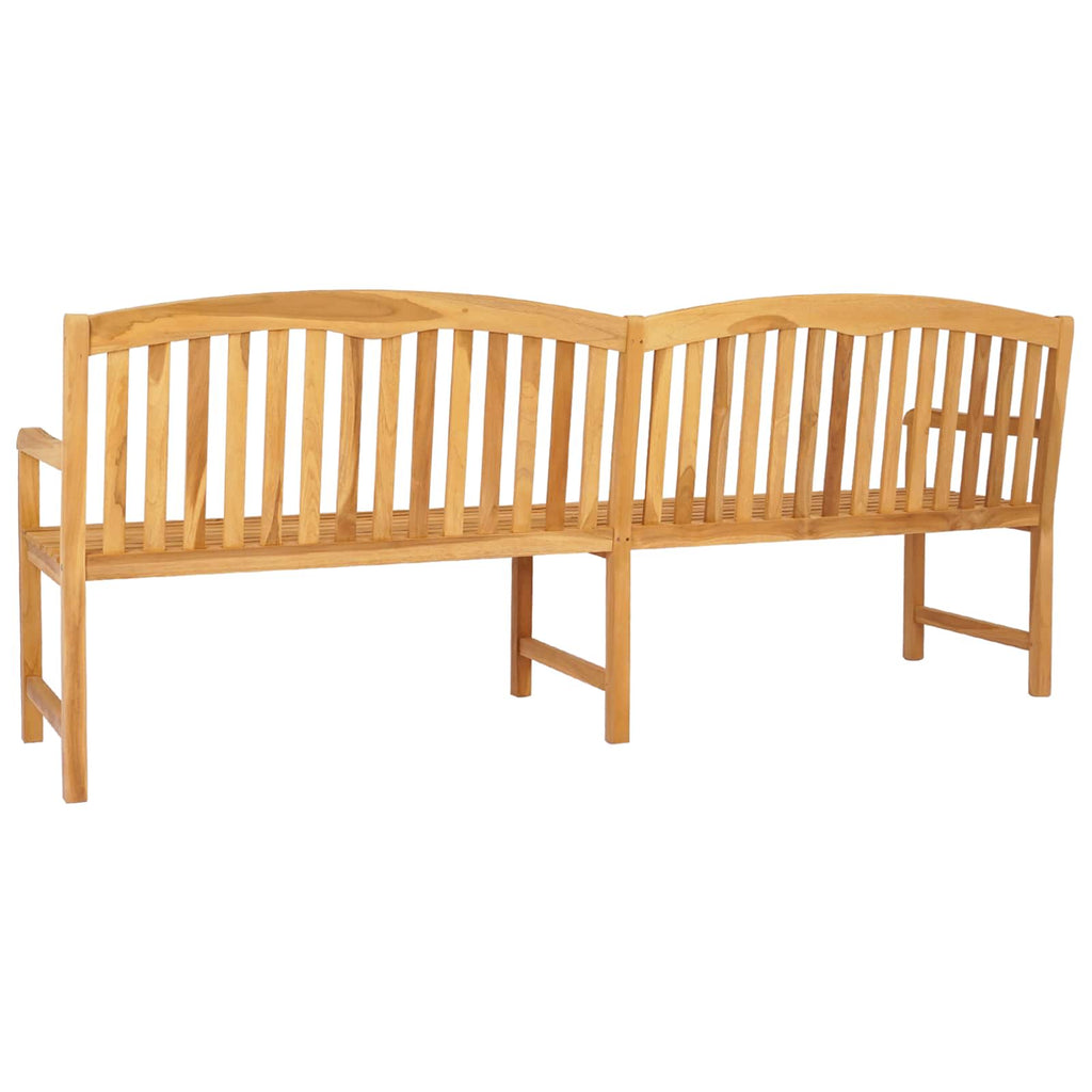 Handgefertigte Rosenbank Natur 228 x 60 x 90 cm Massivholz Teak