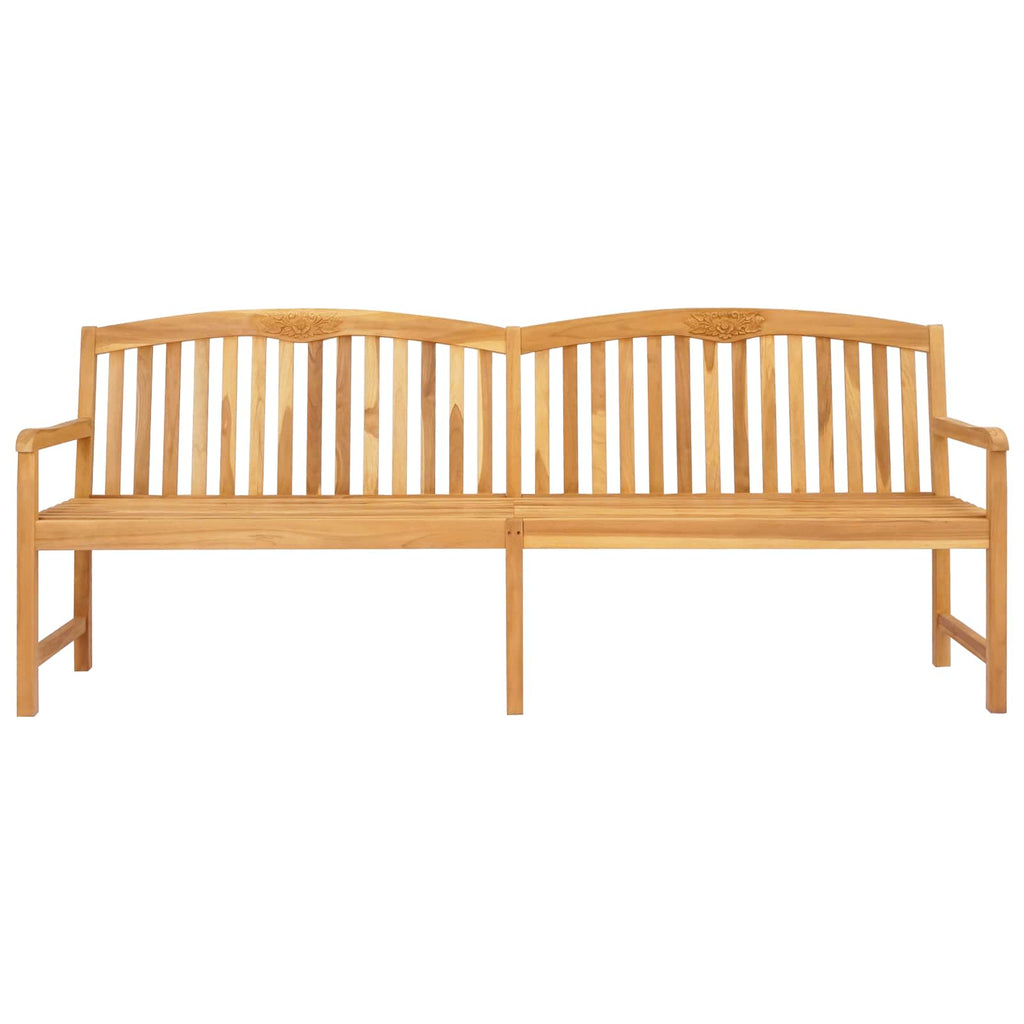 Handgefertigte Rosenbank Natur 228 x 60 x 90 cm Massivholz Teak