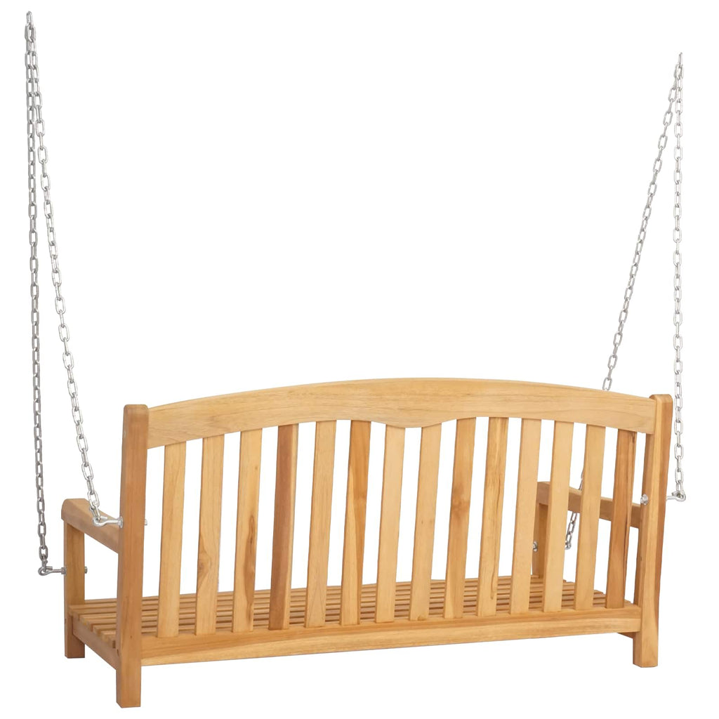 Schaukelbank Natur 114 x 61 x 61,5 cm Massivholz Teak