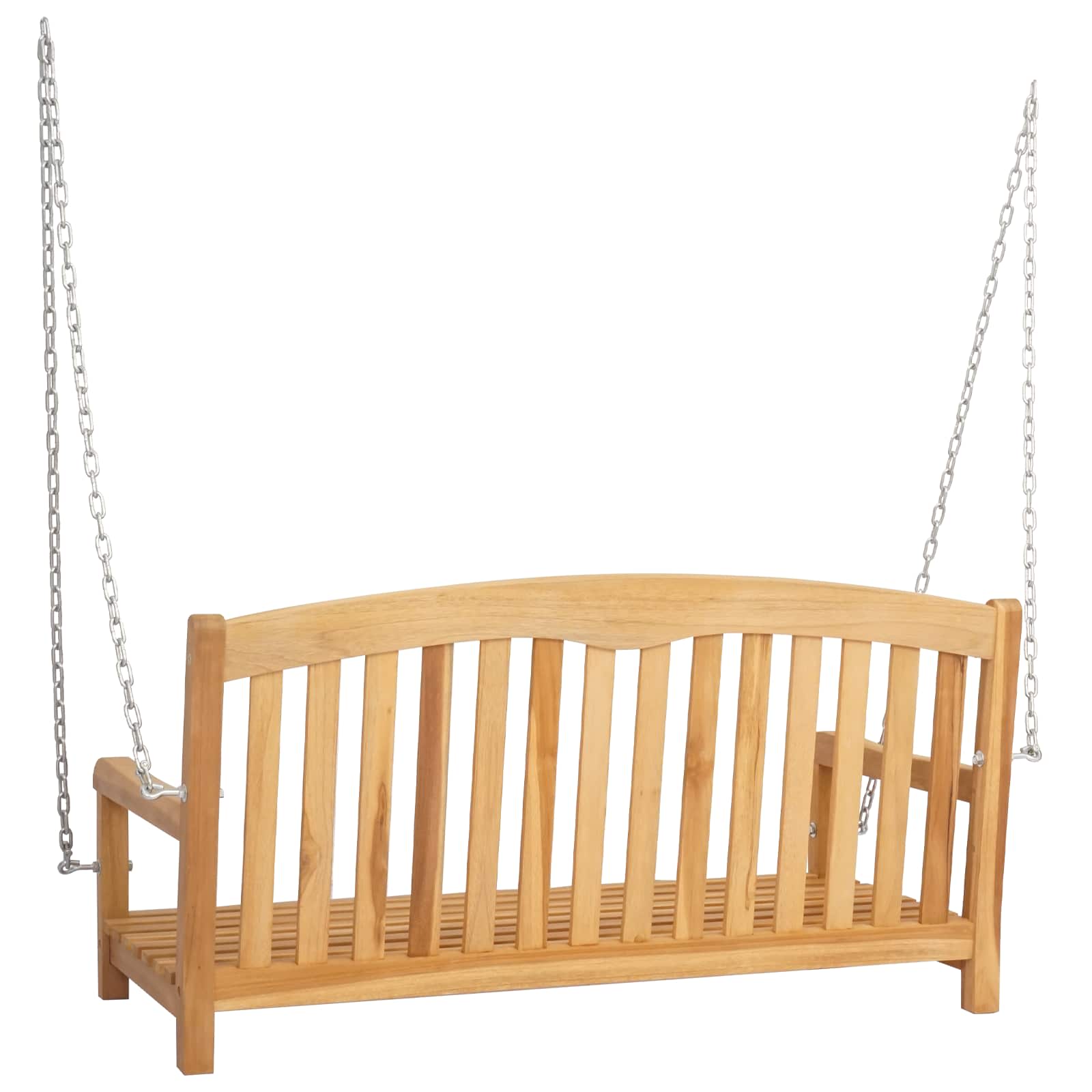 Schaukelbank Natur 114 x 61 x 61,5 cm Massivholz Teak