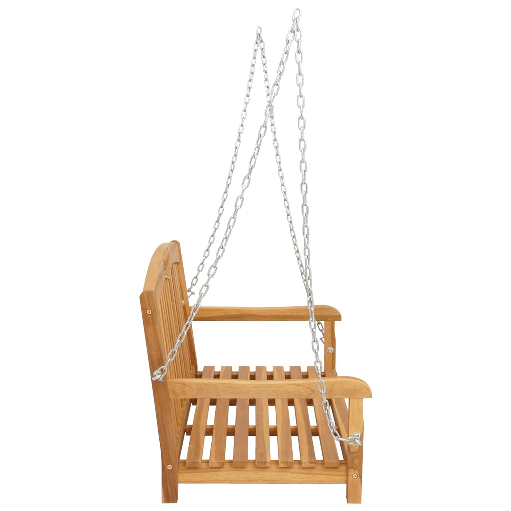 Schaukelbank Natur 114 x 61 x 61,5 cm Massivholz Teak