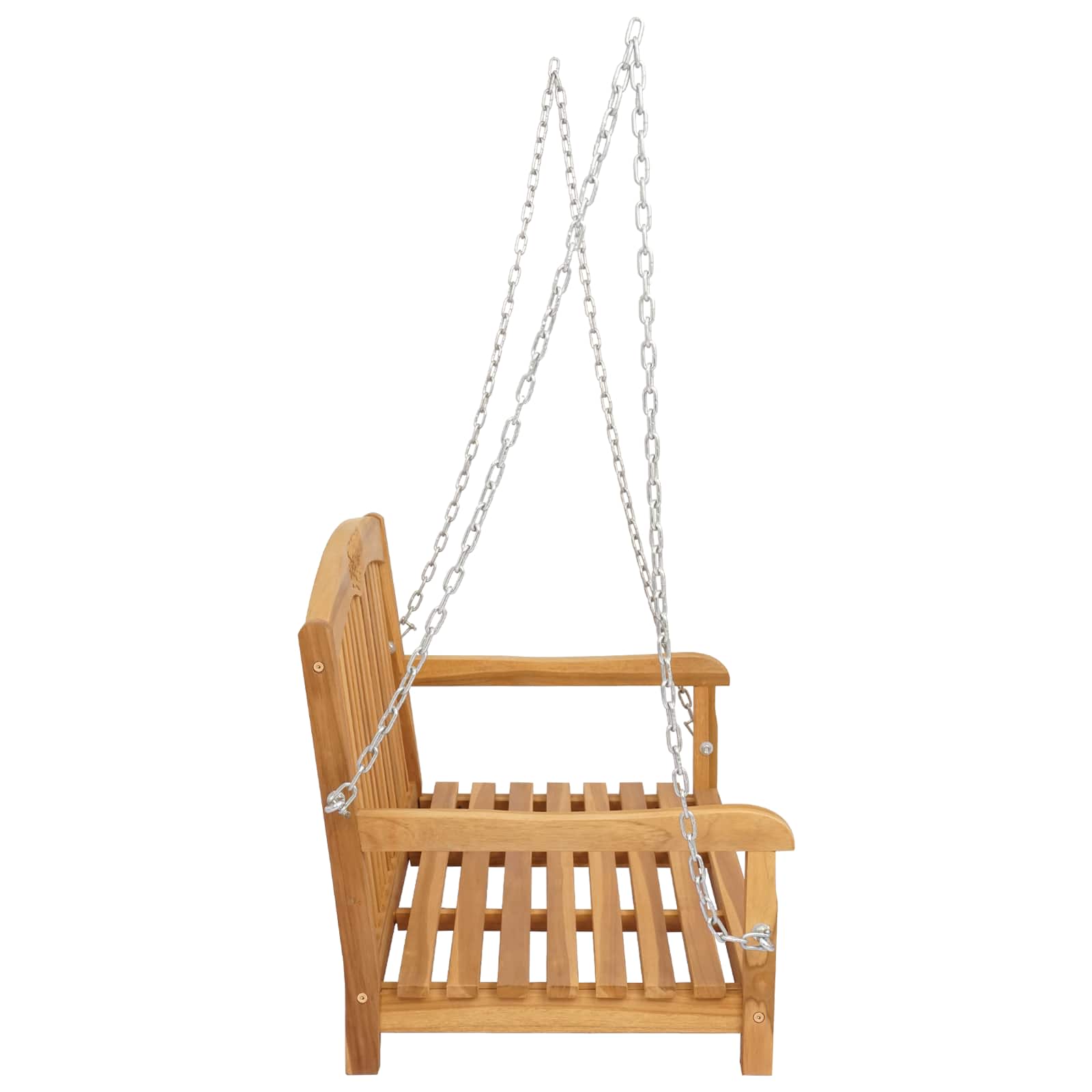 Schaukelbank Natur 114 x 61 x 61,5 cm Massivholz Teak