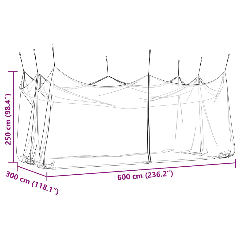 Garten Mücken Netz 156 Mesh Schwarz 3 x 6 x 2,5 m Polyester