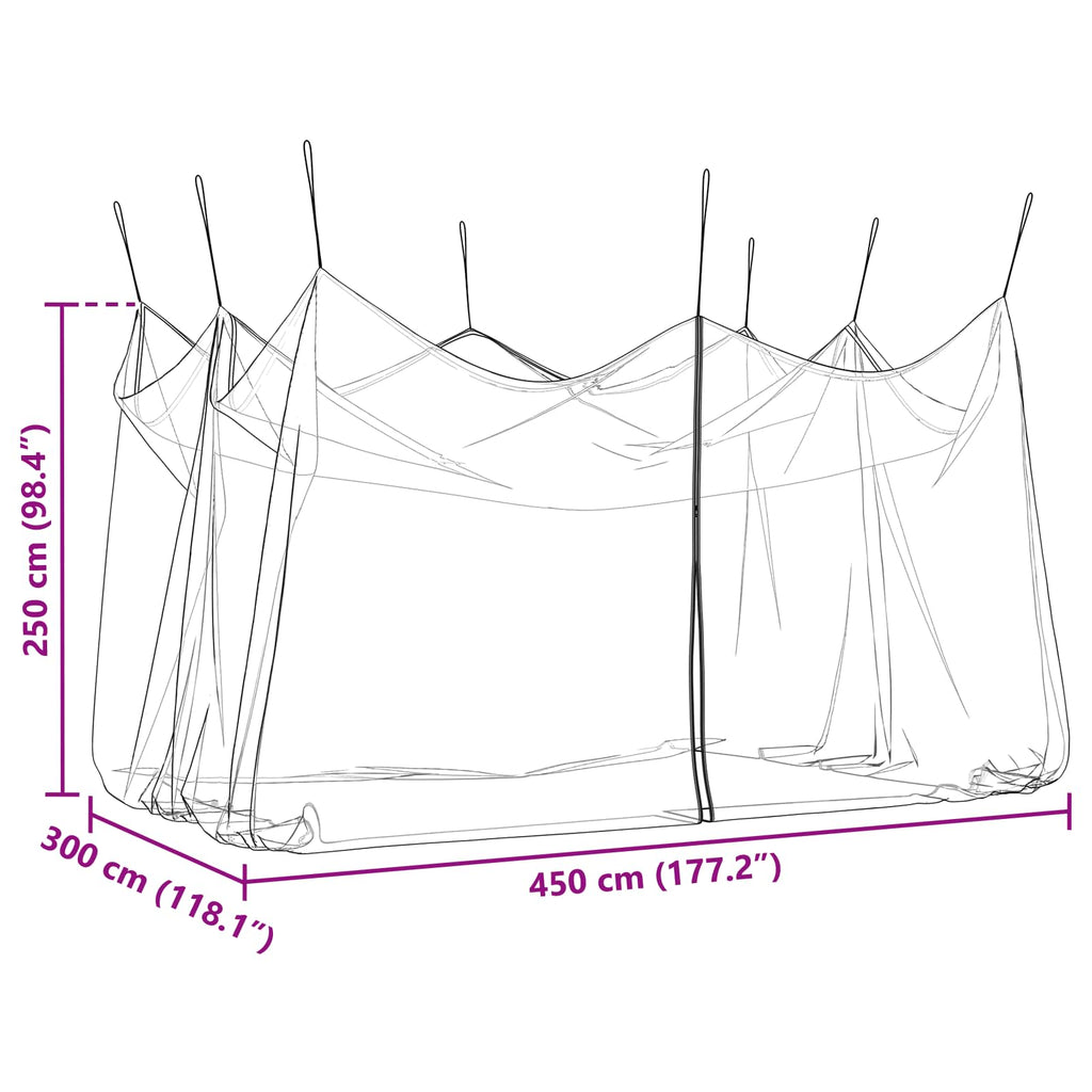 Garten Mücken Netz 156 Mesh Weiß 3 x 4,5 x 2,5 m Polyester