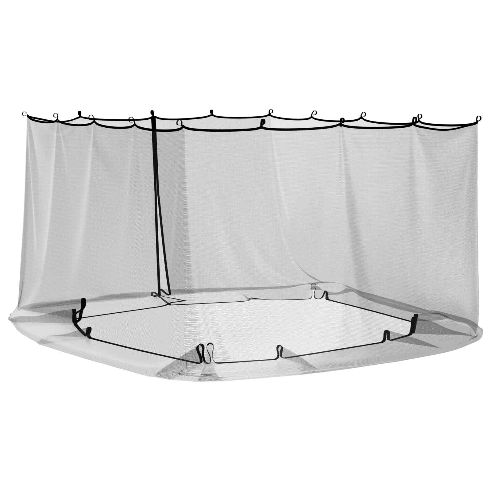 Moskito-Netz für Pavillon 220 Mesh Schwarz 3,6 x 3 x 2 m