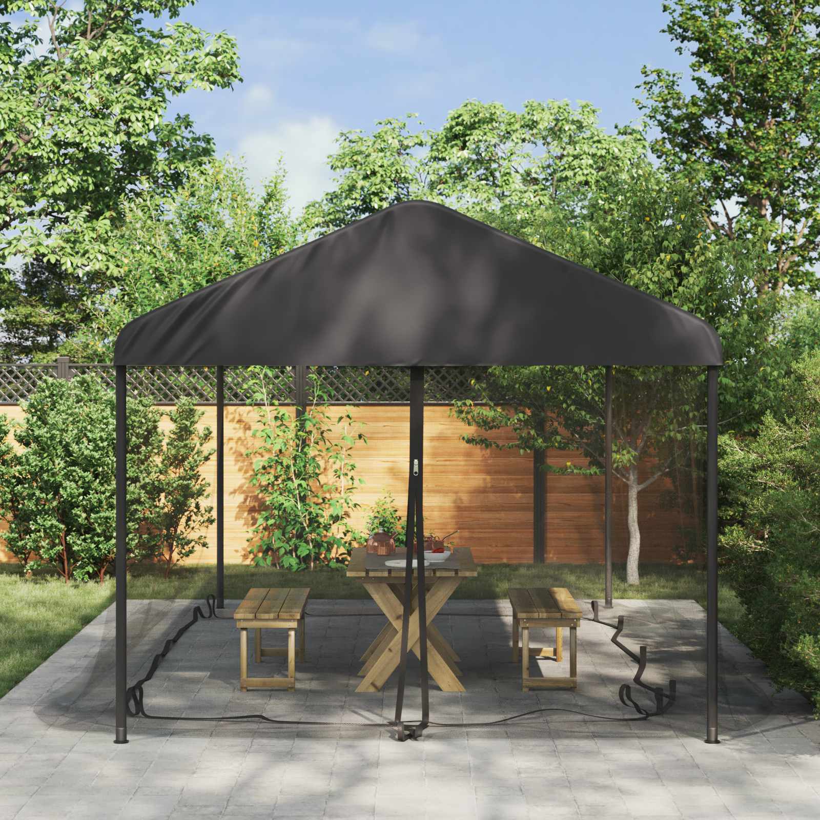 Moskito-Netz für Pavillon 220 Mesh Schwarz 6 x 3 x 2 m