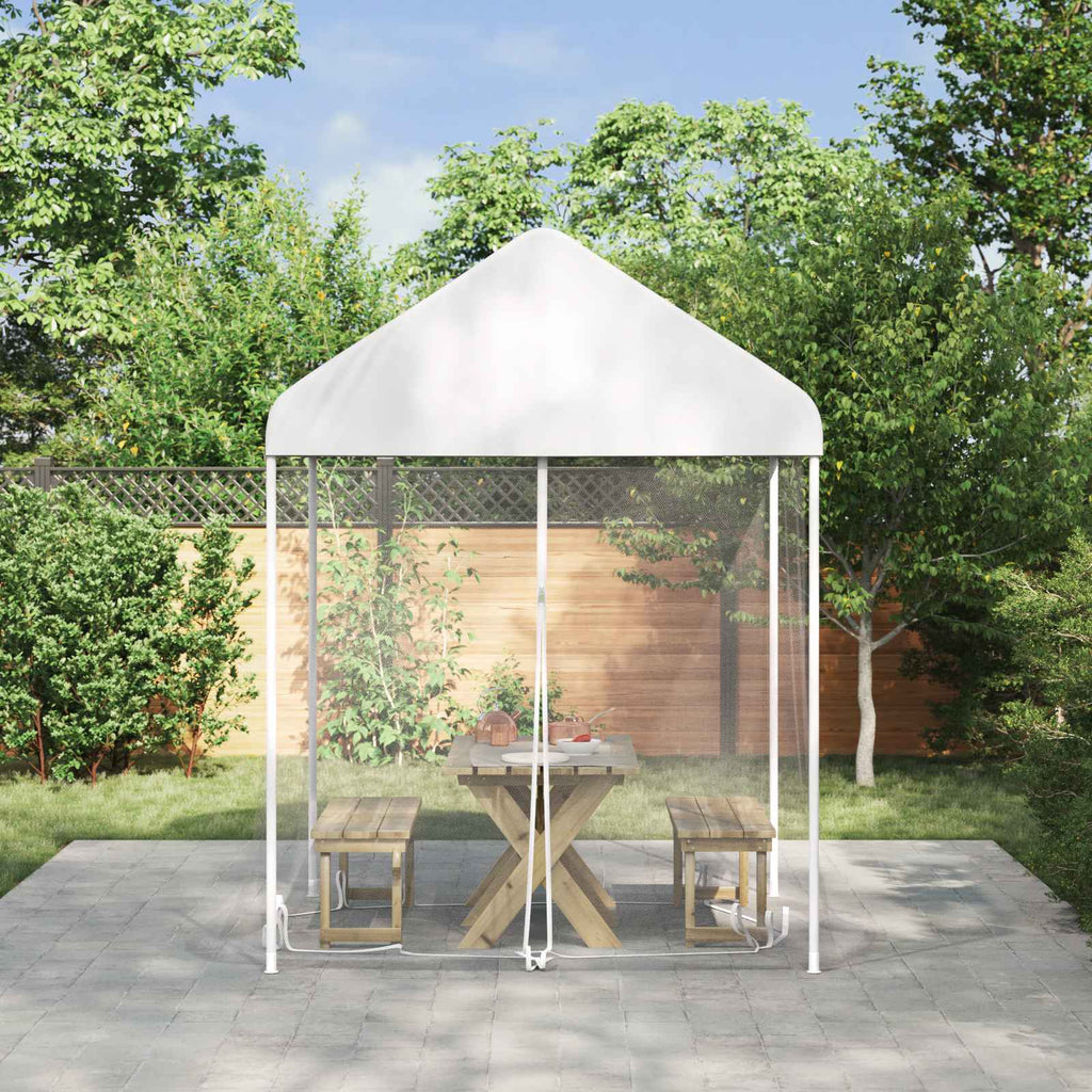 Moskito-Netz für Pavillon 220 Mesh Weiß 2 x 2 x 2 m Polyester