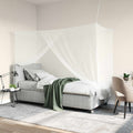 Moskito-Netz für Bett 156 Maschen 3 pcs Weiß Polyester