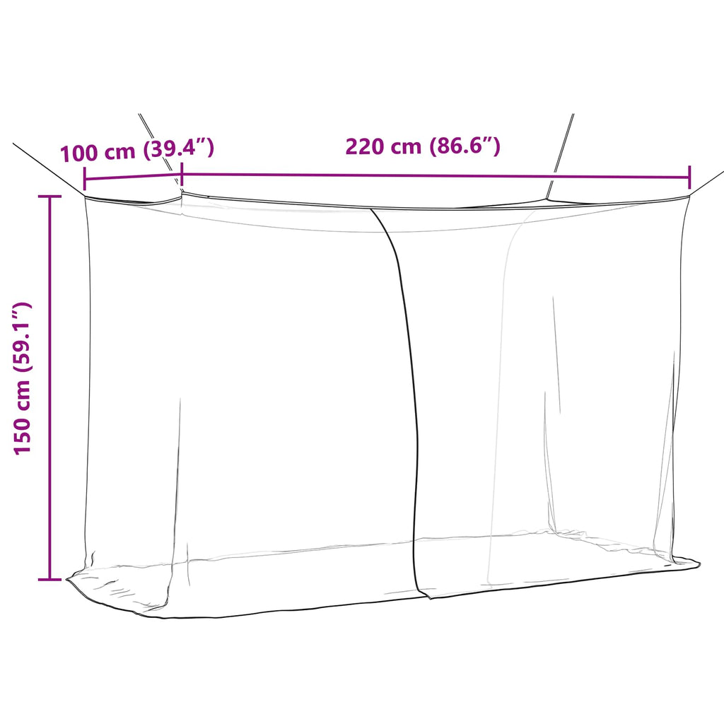 Moskito-Netz für Bett 156 Maschen 3 pcs Weiß Polyester
