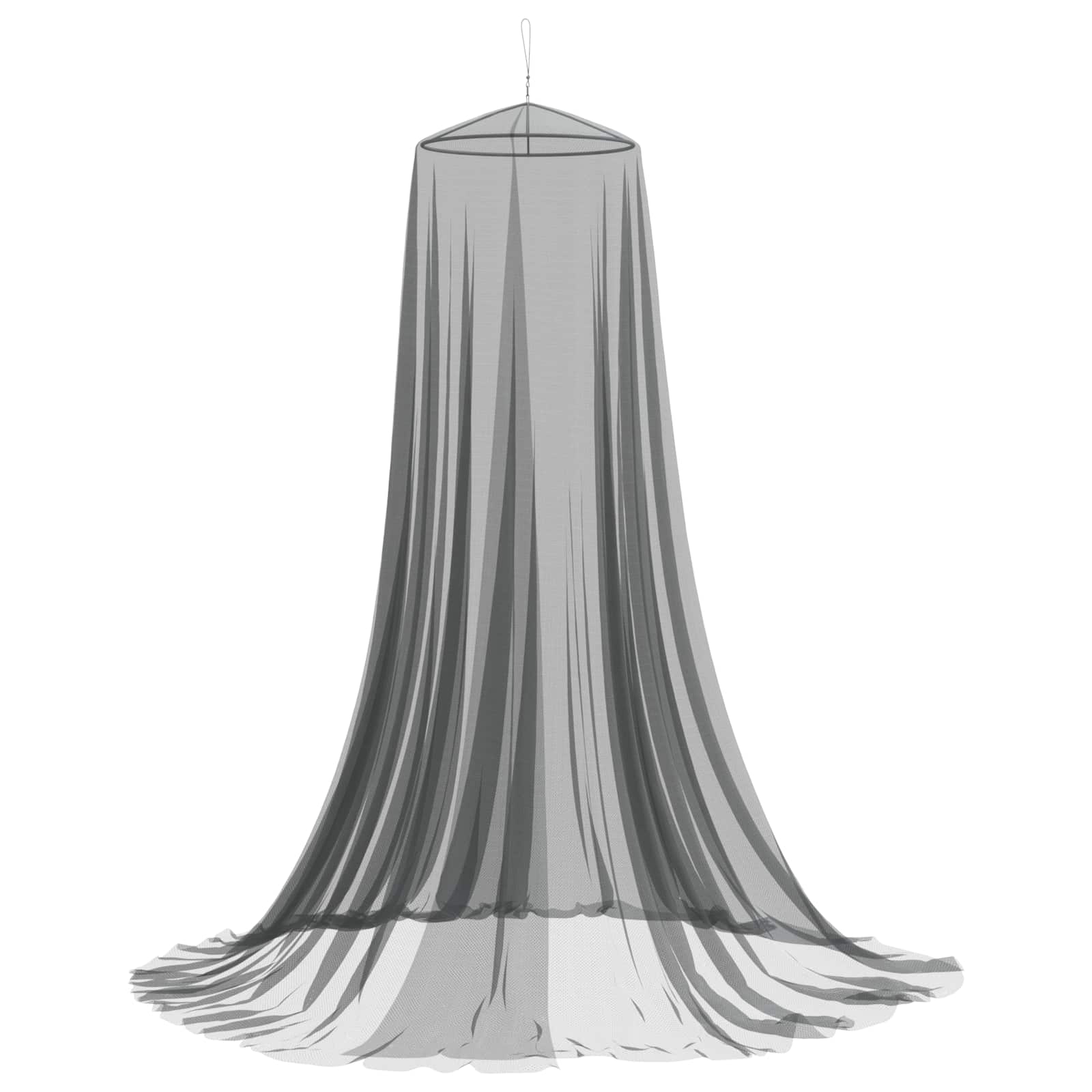 Moskito-Netz für das Bett 3 pcs 156 Mesh Schwarz ⌀56 x 220 cm