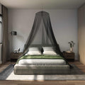 Moskito-Netz für das Bett 3 pcs 156 Mesh Schwarz ⌀56 x 220 cm