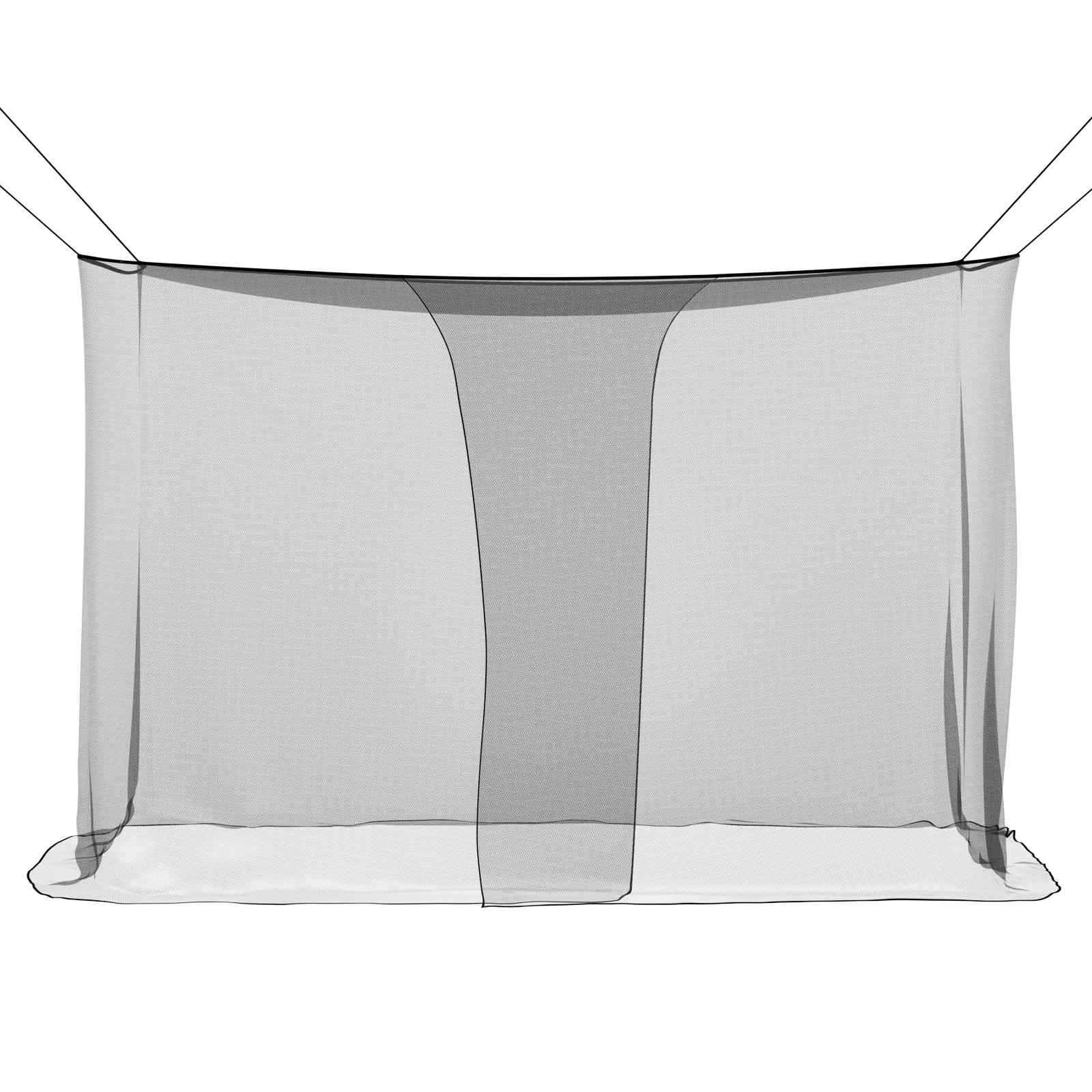 Moskito-Netz für Bett 156 Maschen 3 pcs Schwarz Polyester