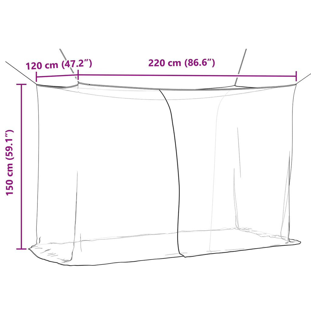 Moskito-Netz für Bett 156 Maschen 3 pcs Schwarz Polyester