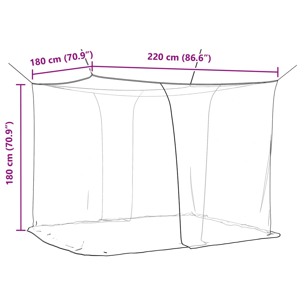Moskito-Netz für Bett 156 Maschen 3 pcs Schwarz Polyester