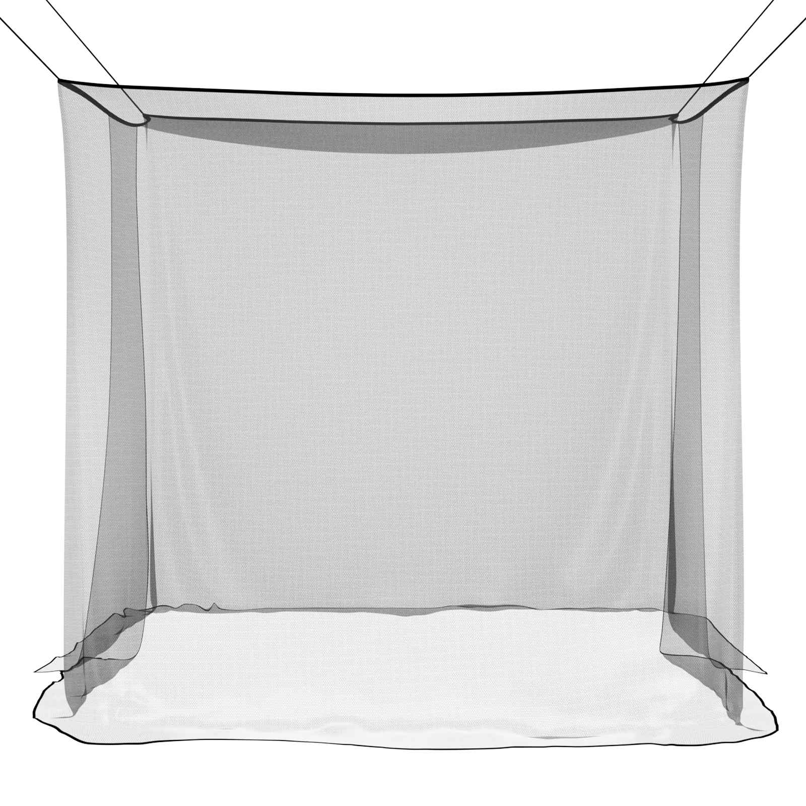 Moskito-Netz für Bett 156 Maschen 3 pcs Schwarz Polyester