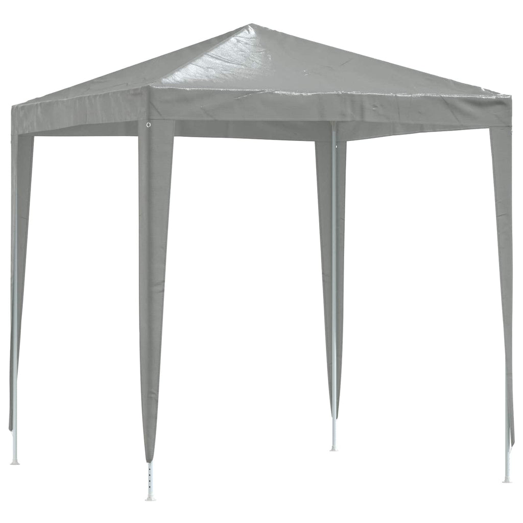 Party-Zelt 200 x 200 x 240 cm Hellgrau PE und Stahl