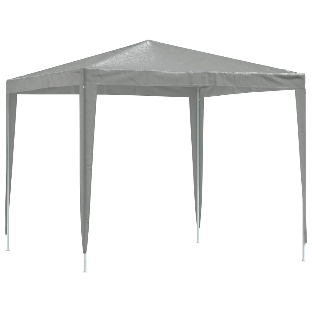 Party-Zelt 250 x 250 x 240 cm Hellgrau PE und Stahl