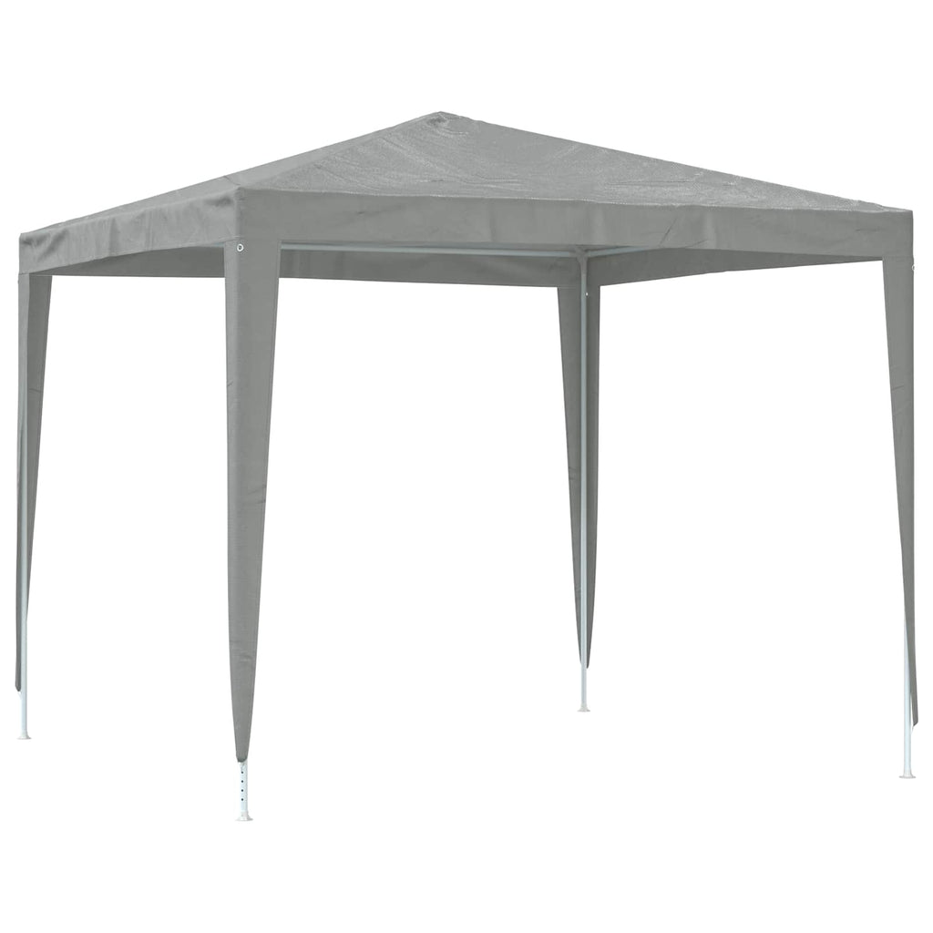 Party-Zelt 250 x 250 x 240 cm Hellgrau PE und Stahl