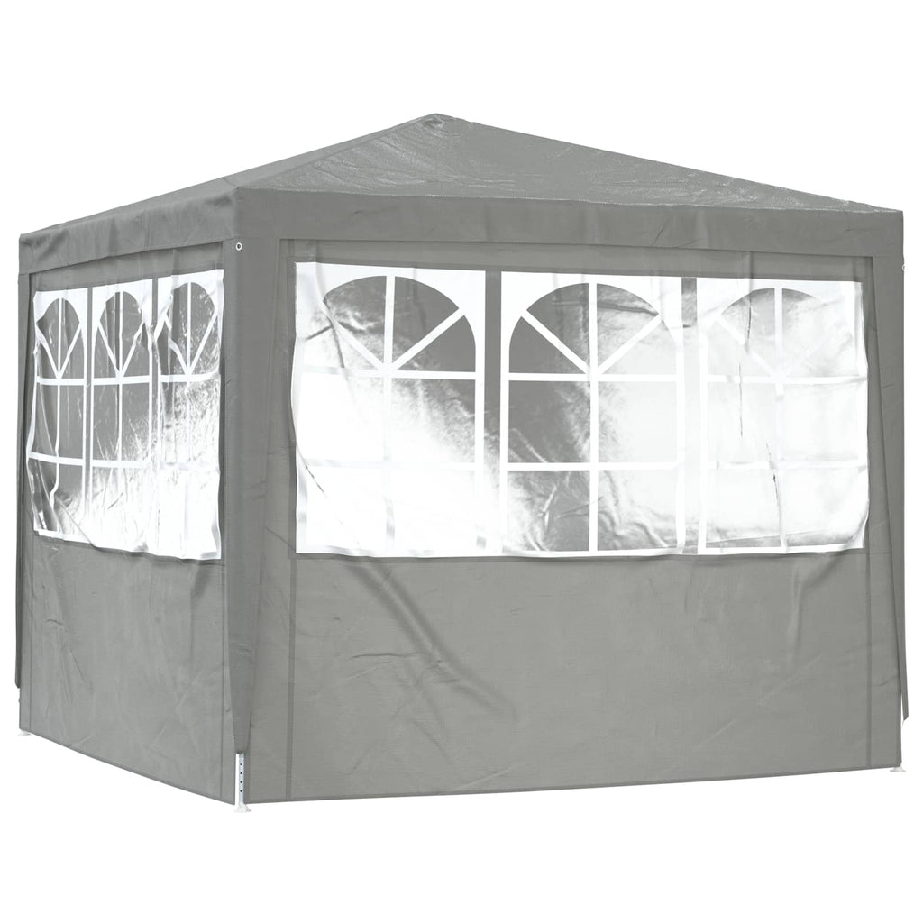 Party-Zelt Hellgrau 250 x 250 x 240 cm PE und Stahl