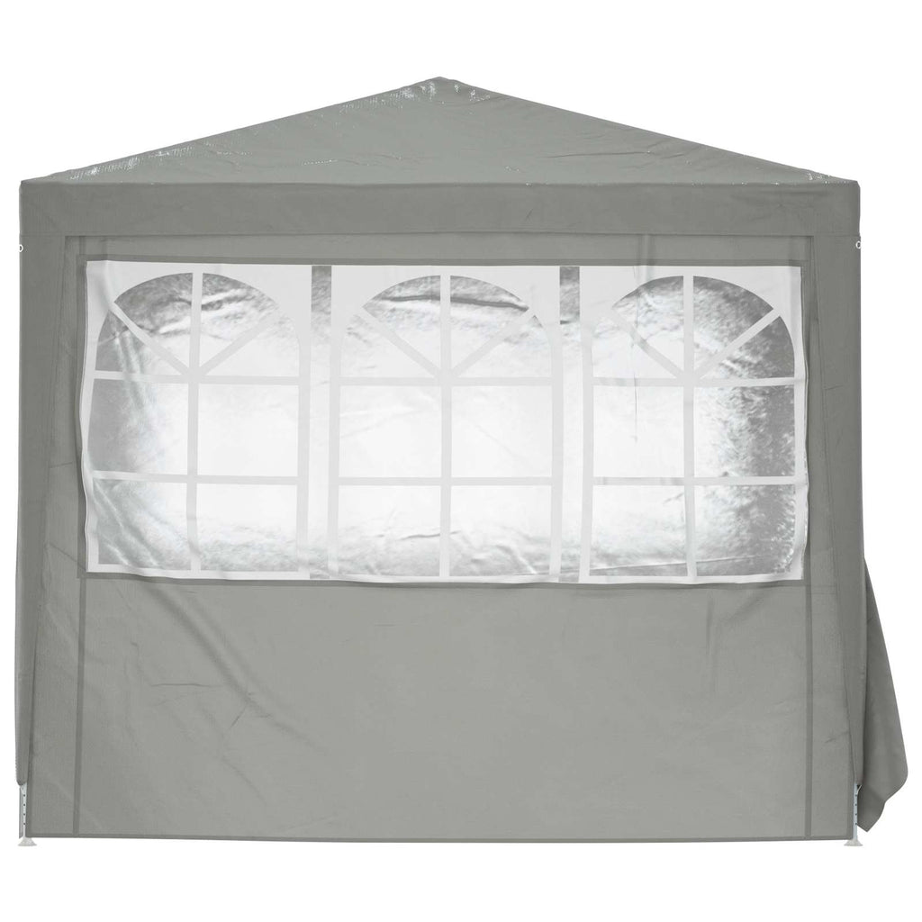 Party-Zelt Hellgrau 250 x 250 x 240 cm PE und Stahl