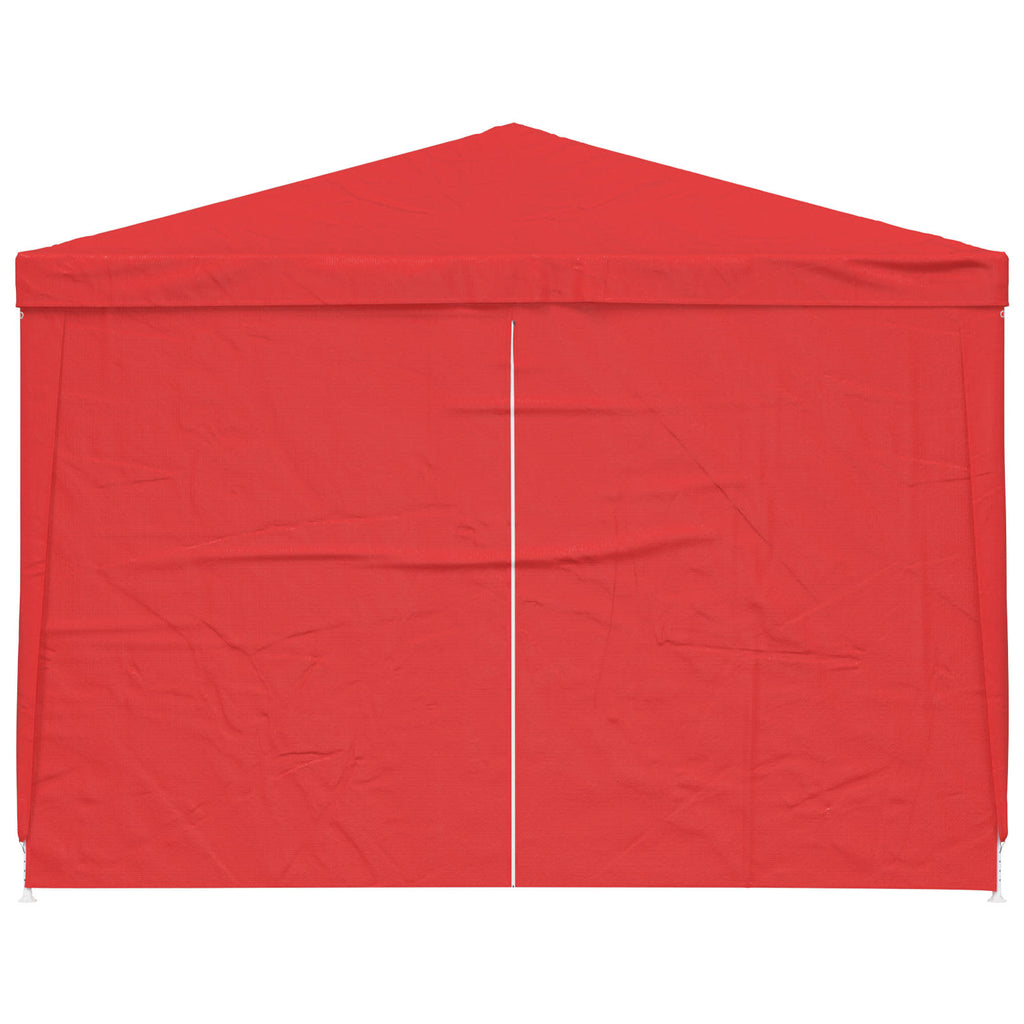 Party-Zelt 300 x 300 x 255 cm Rot PE und Stahl