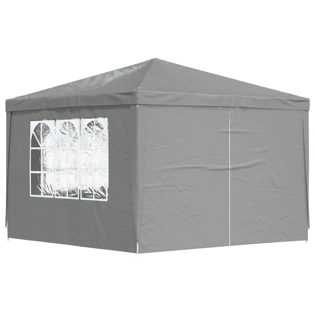 Party-Zelt 300 x 300 x 255 cm Hellgrau PE und Stahl